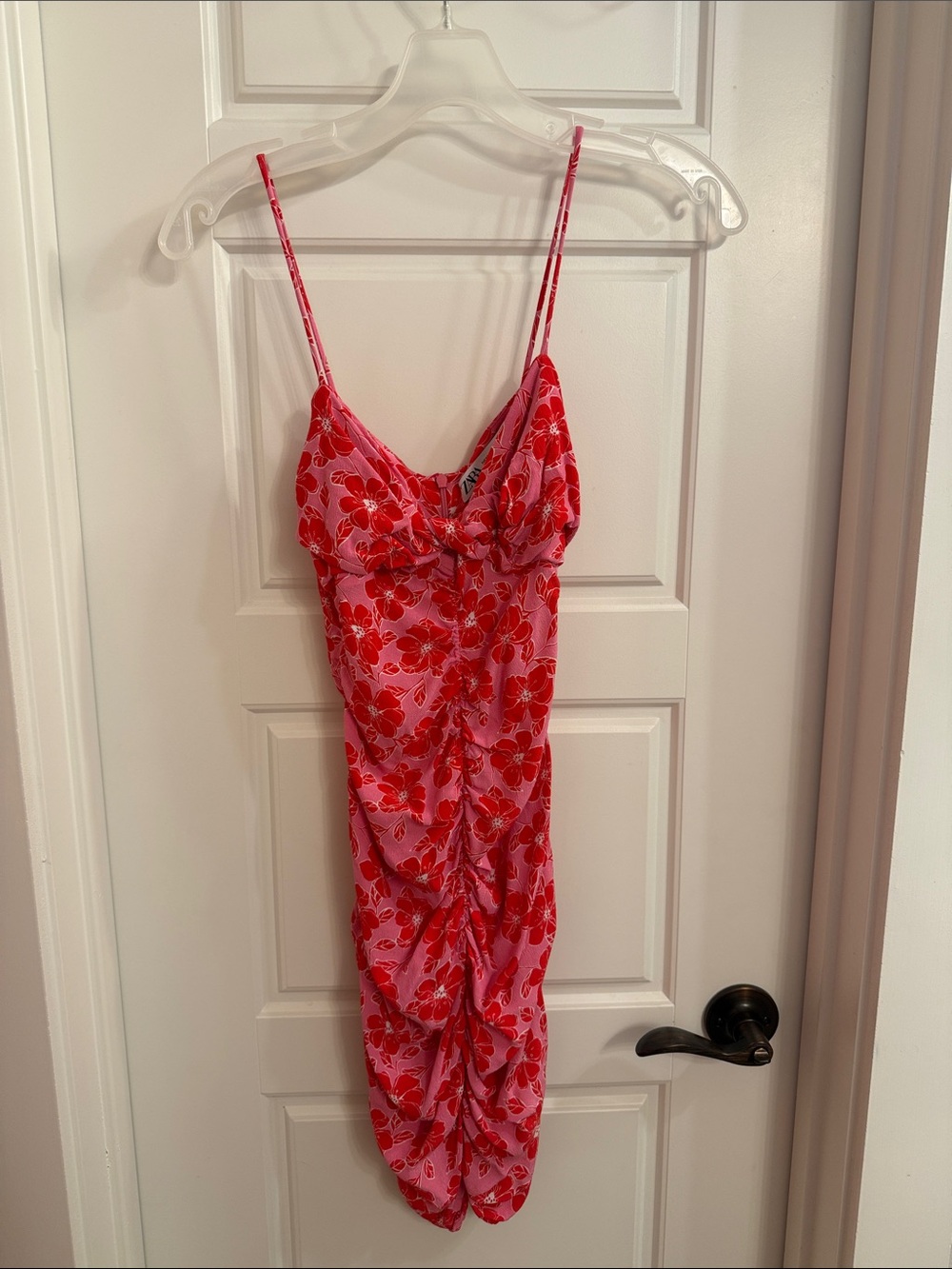 Zara tropical floral mini dress XS